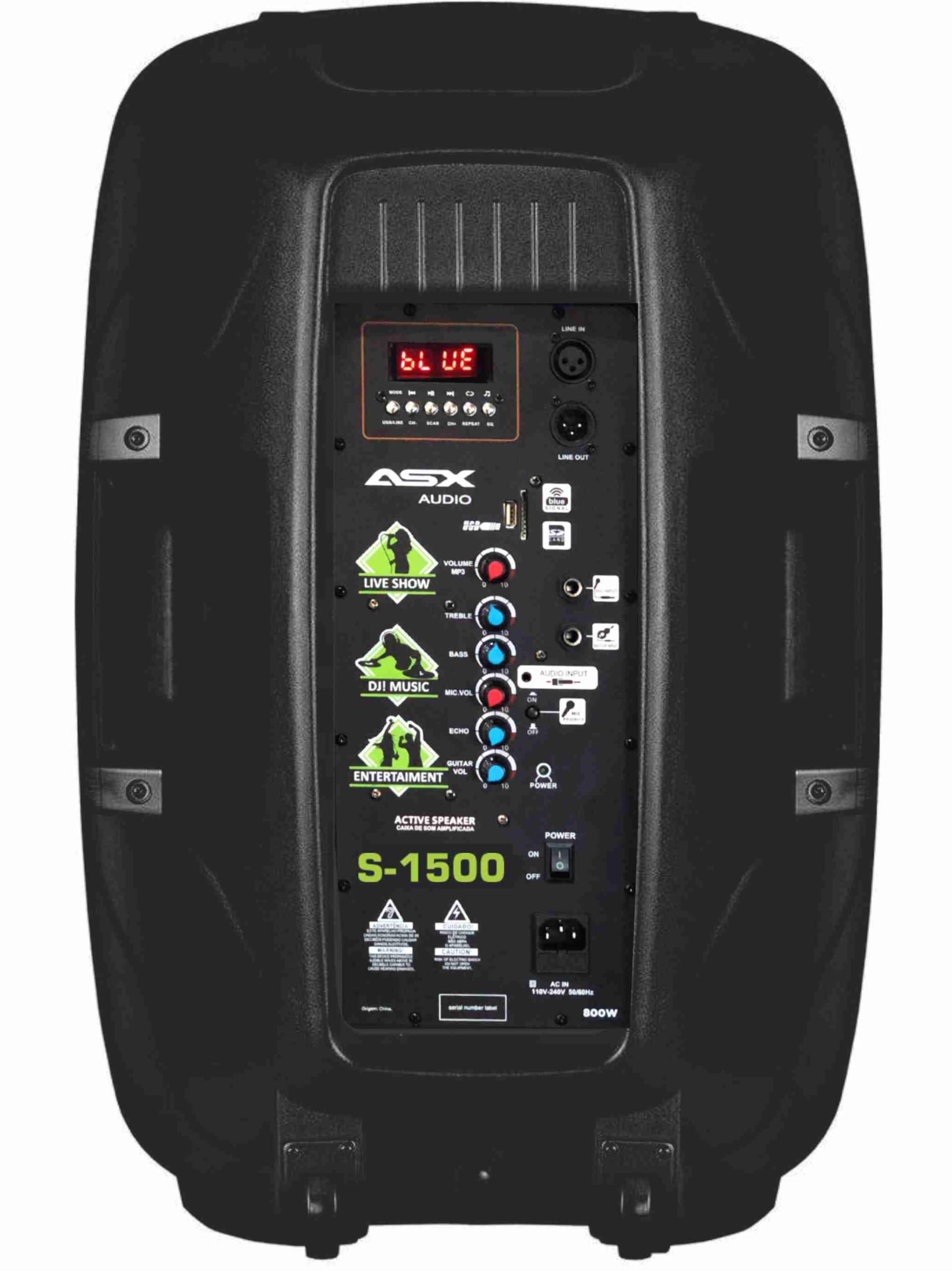 Caixa ativa 15 Profissional 500w Asx S1500 + Tripe Bag Cabo